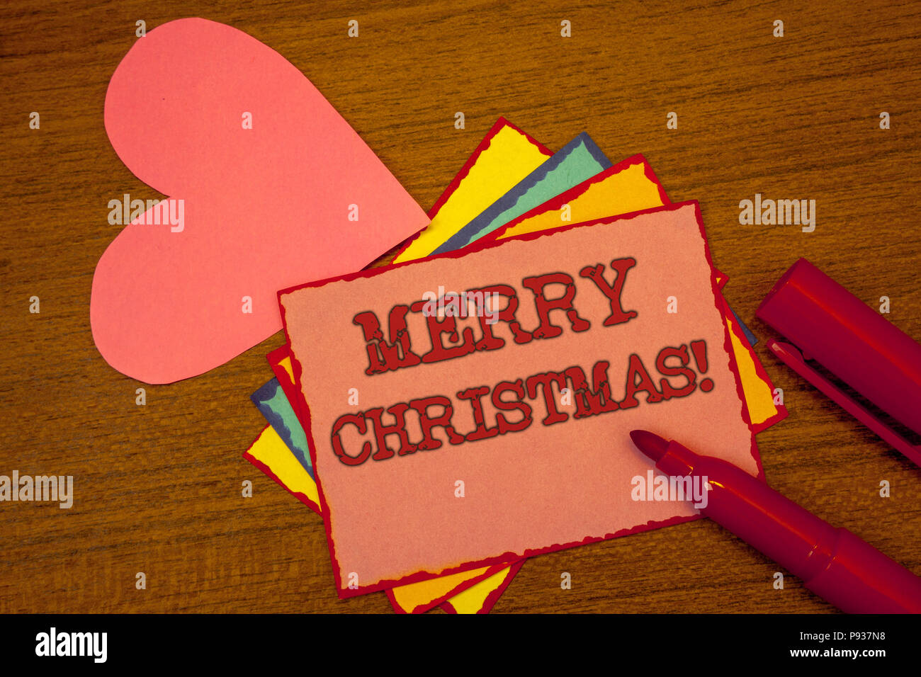 handwriting text writing merry christmas motivational call concept meaning holiday season celebration december text colorful paper notes pink heart r - Merry Christmas Meaning handwriting text writing merry christmas motivational call concept meaning holiday season celebration december text colorful paper notes pink heart r - Merry Christmas Meaning