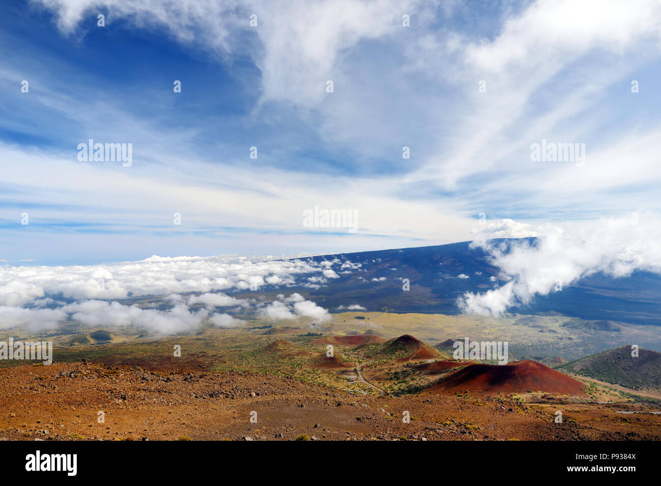 Breathtaking view of Mauna Loa volcano on the Big Island of Hawaii. The
