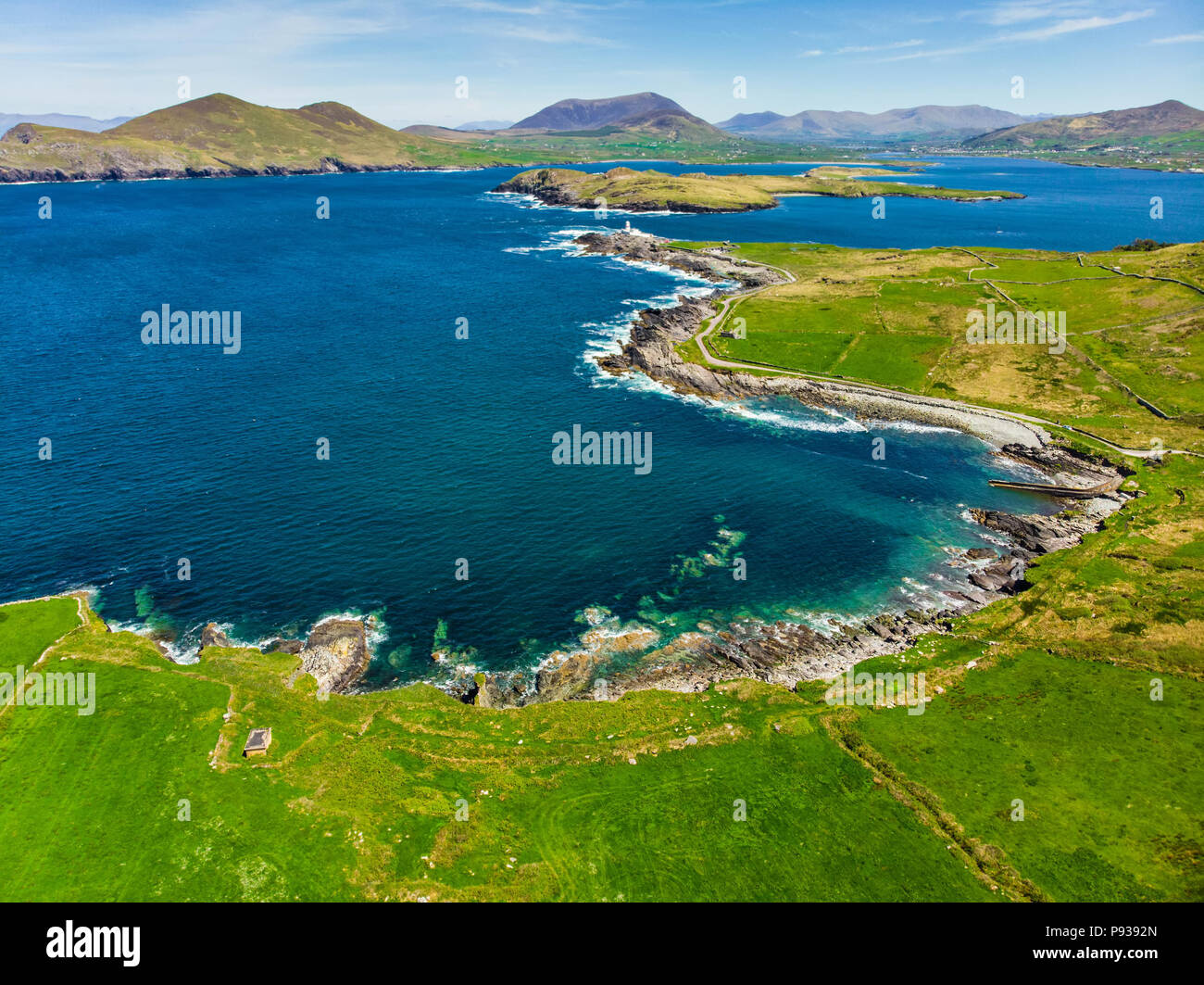 Beautiful view of Valentia Island Lighthouse at Cromwell Point