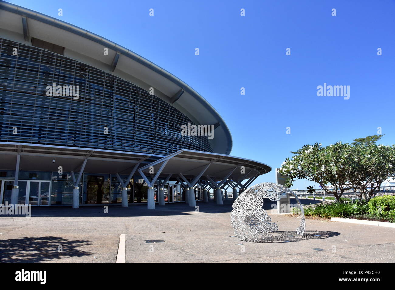 Darwin, Australia - Jun 17, 2018. The world class Darwin Convention Centre is an iconic landmark in the tropical harbour city of the Northern Territor Stock Photo