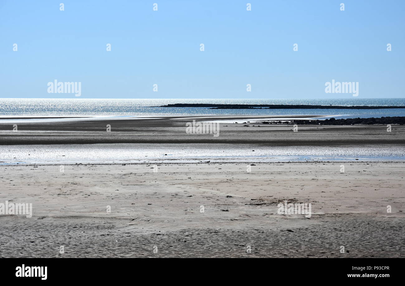 Lee Point beach at low tide. Lee Point in the northern suburb of the