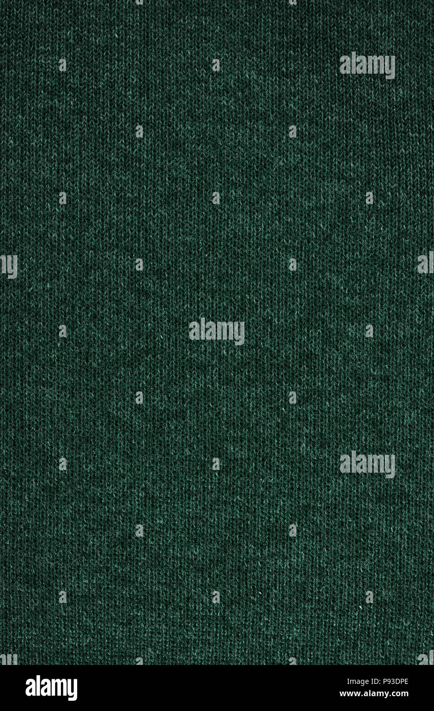 Dark green knitwear fabric texture Stock Photo