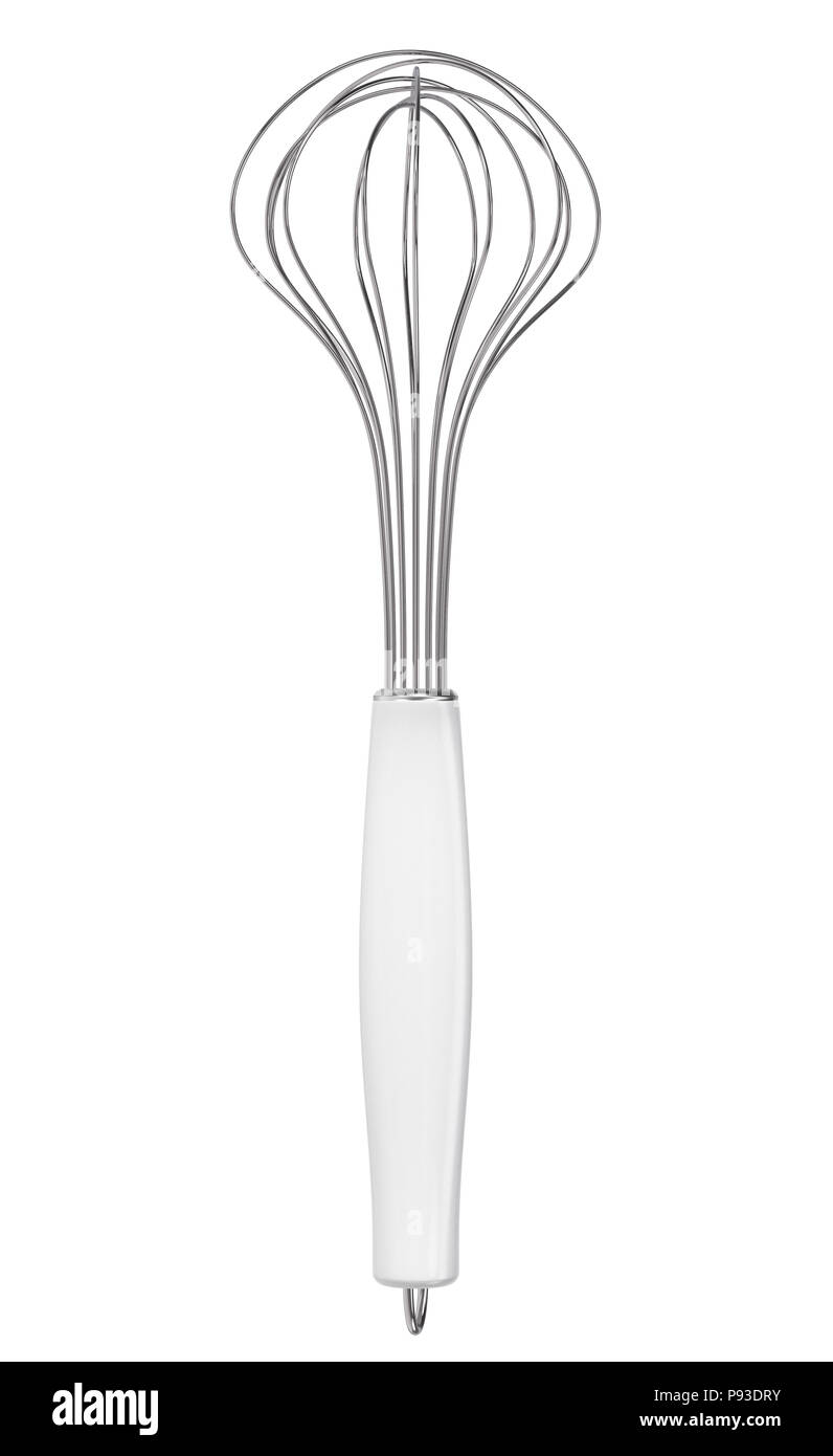 Wire whisk isolated on white background. Include clipping path. 3d render Stock Photo