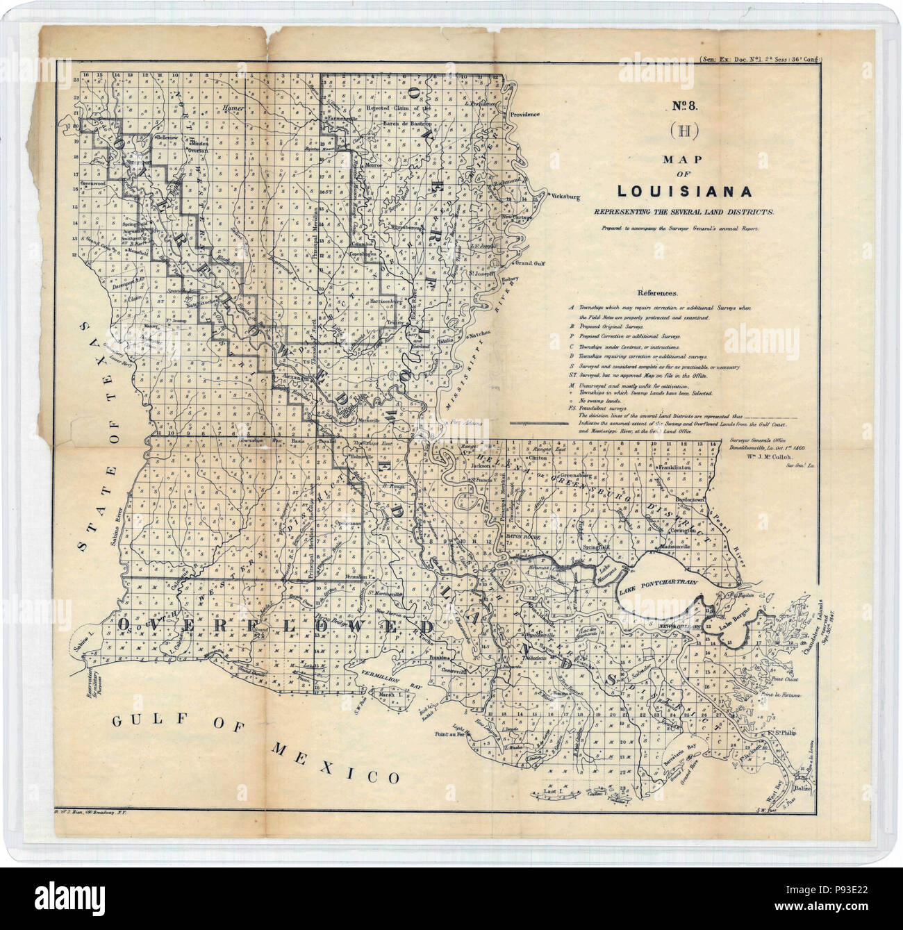 Louisiana state map hires stock photography and images Alamy