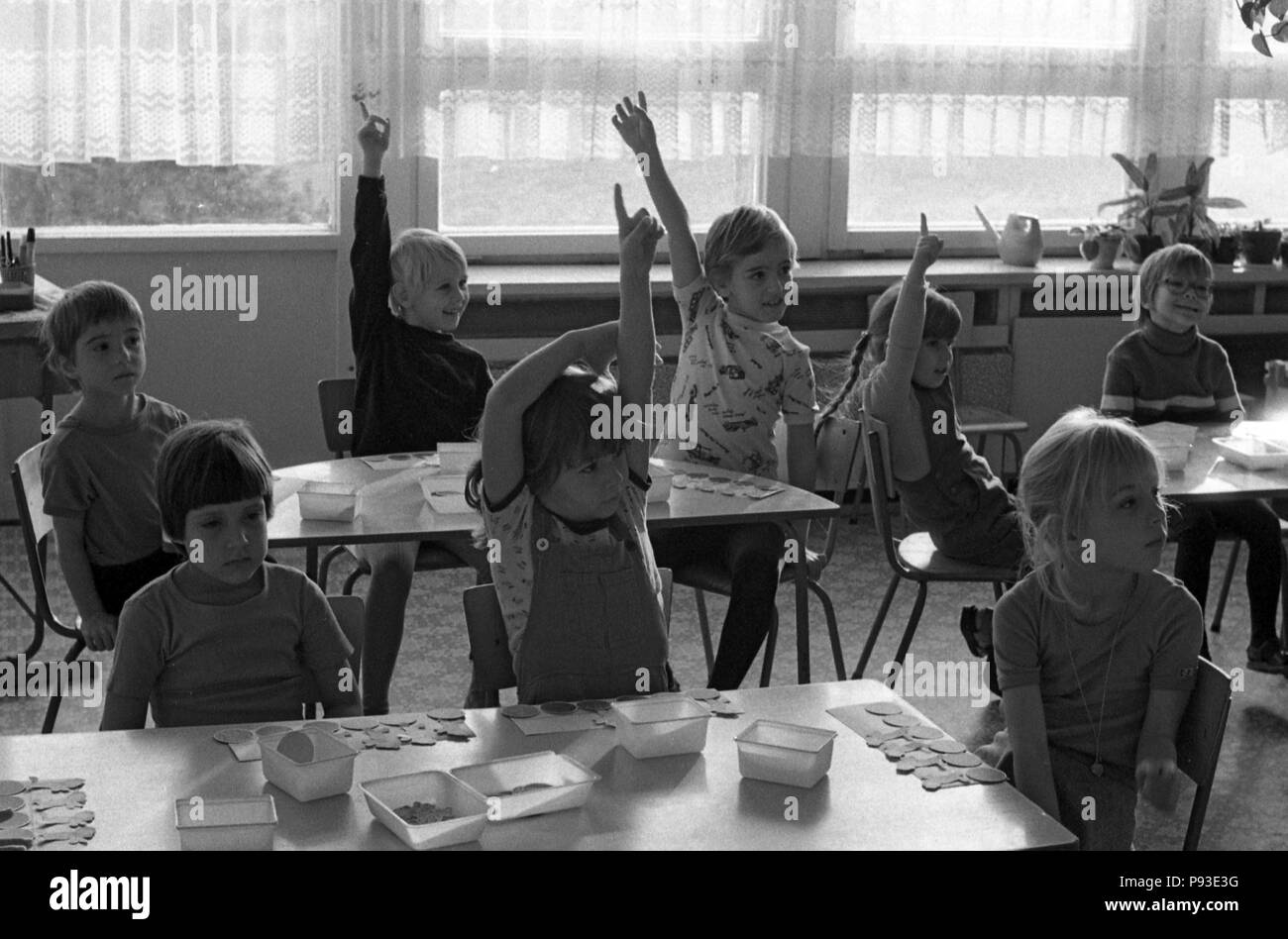 Berlin, DDR, children in a preschool Stock Photo