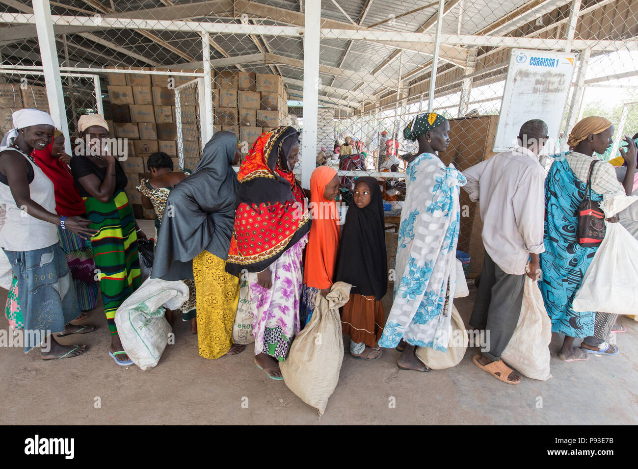 Kakuma, Kenya Food distribution by the humanitarian aid organization