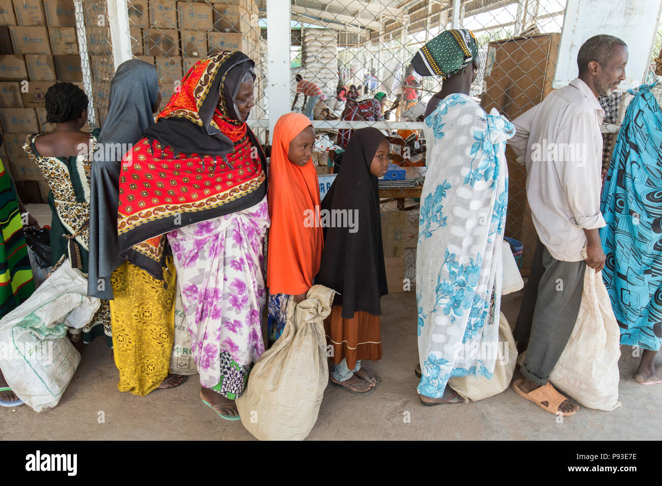 Kakuma, Kenya Food distribution by the humanitarian aid organization