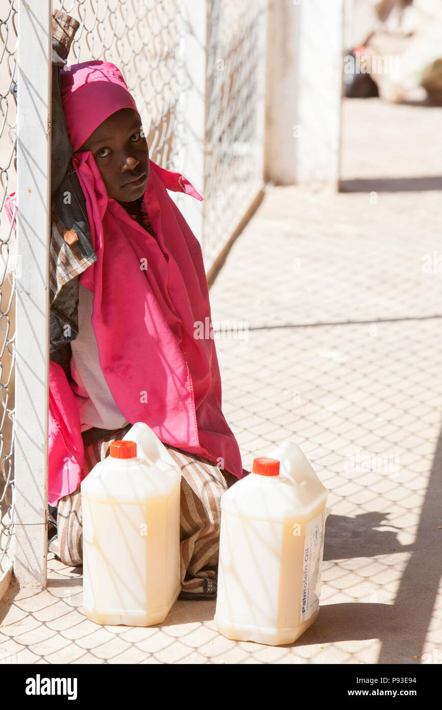 Kakuma, Kenya Food distribution by the humanitarian aid organization World Food Program in a