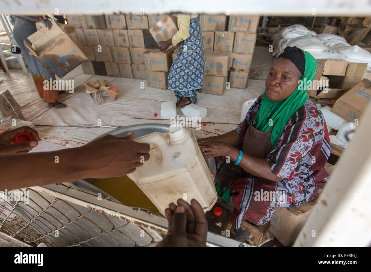 Kakuma, Kenya Food distribution by the humanitarian aid organization