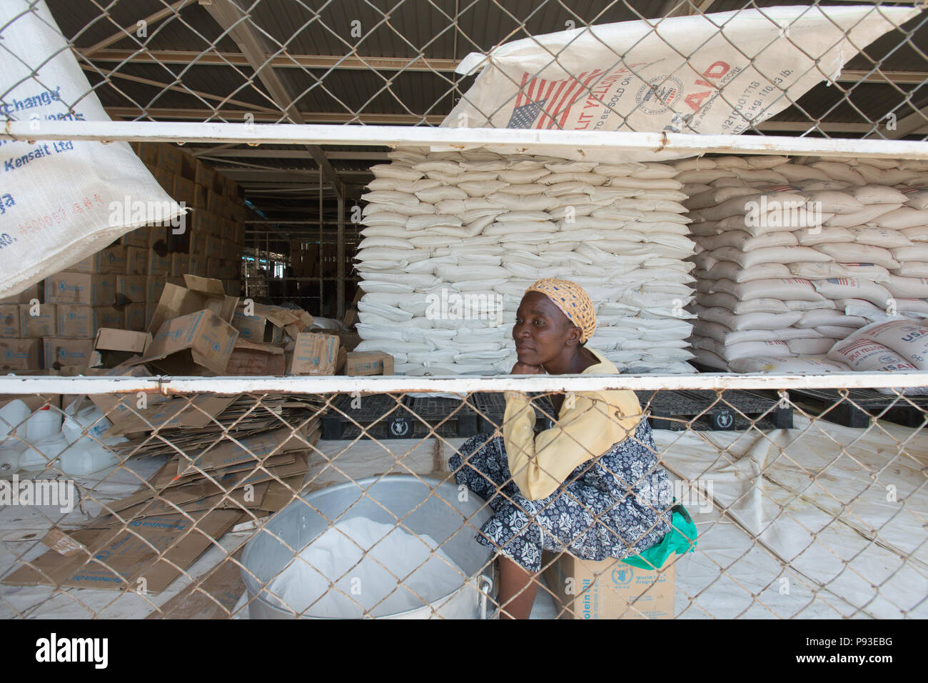Kakuma, Kenya Food distribution by the humanitarian aid organization
