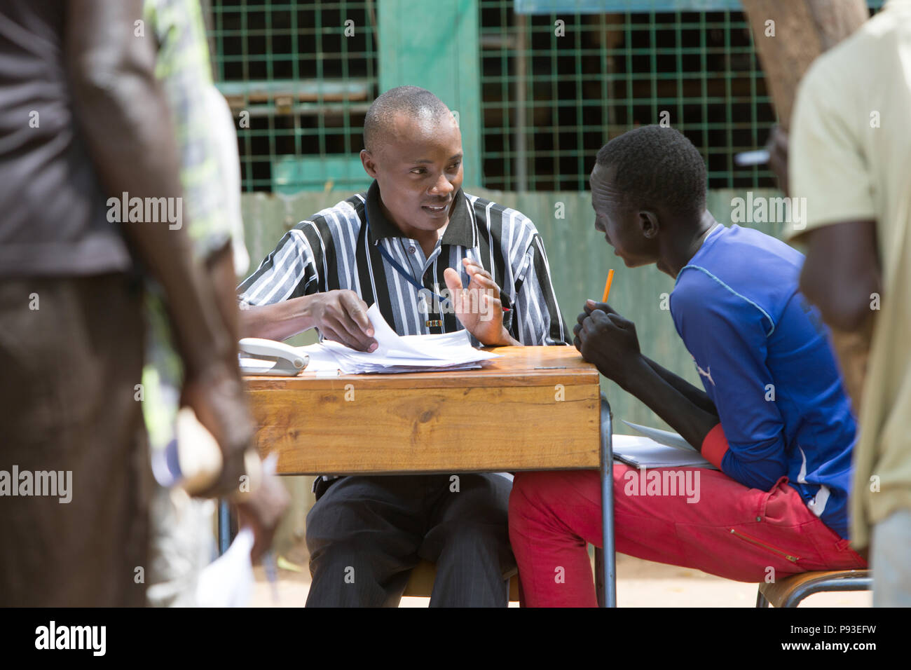 Kakuma, Kenya - Educational project of the Catholic non-governmental organization Don Bosco Mondo in the refugee camp Kakuma. Stock Photo