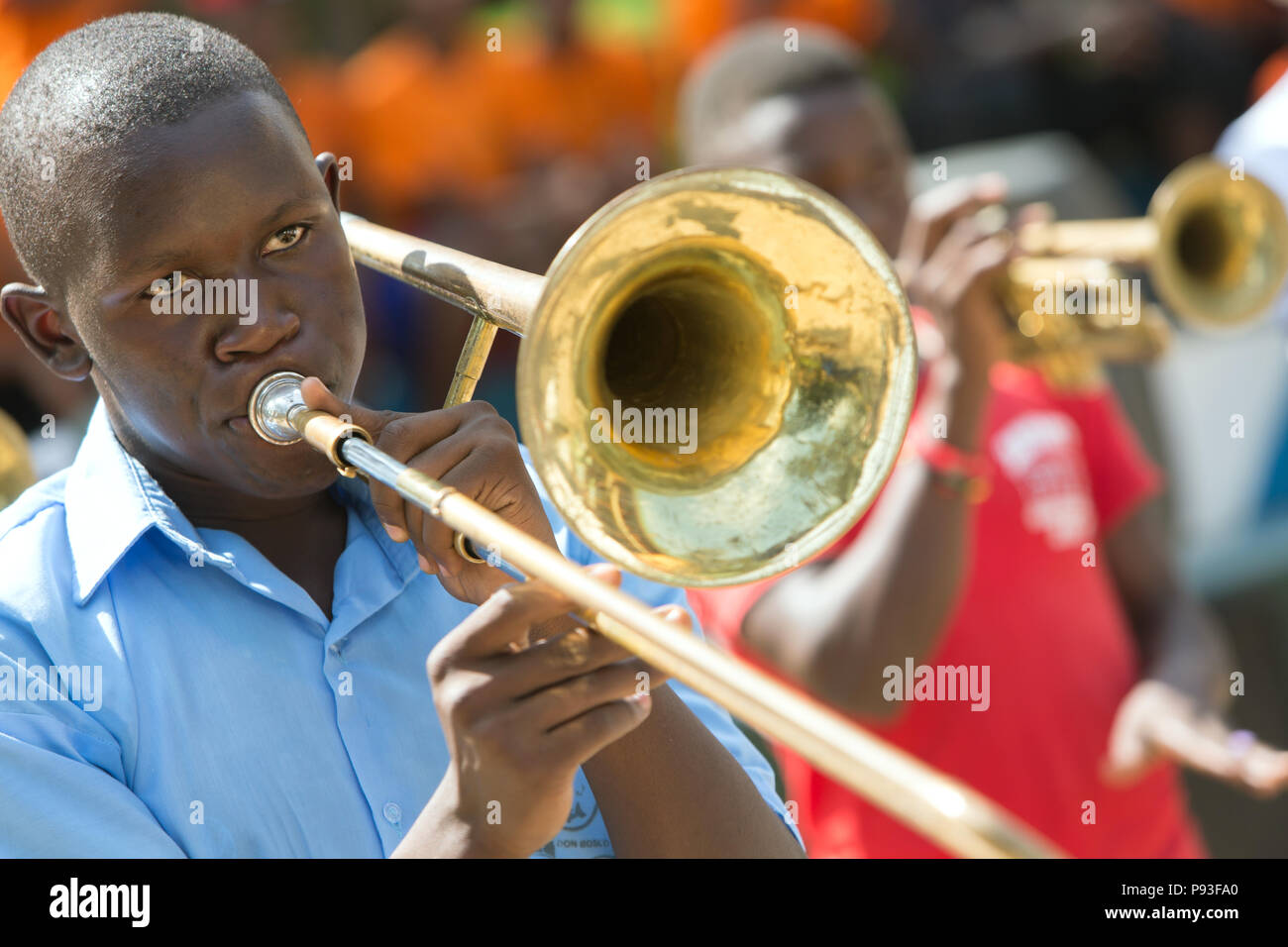 Bombo, Uganda - Band of Don Bosco Vocational Training Center, Bombo. Stock Photo