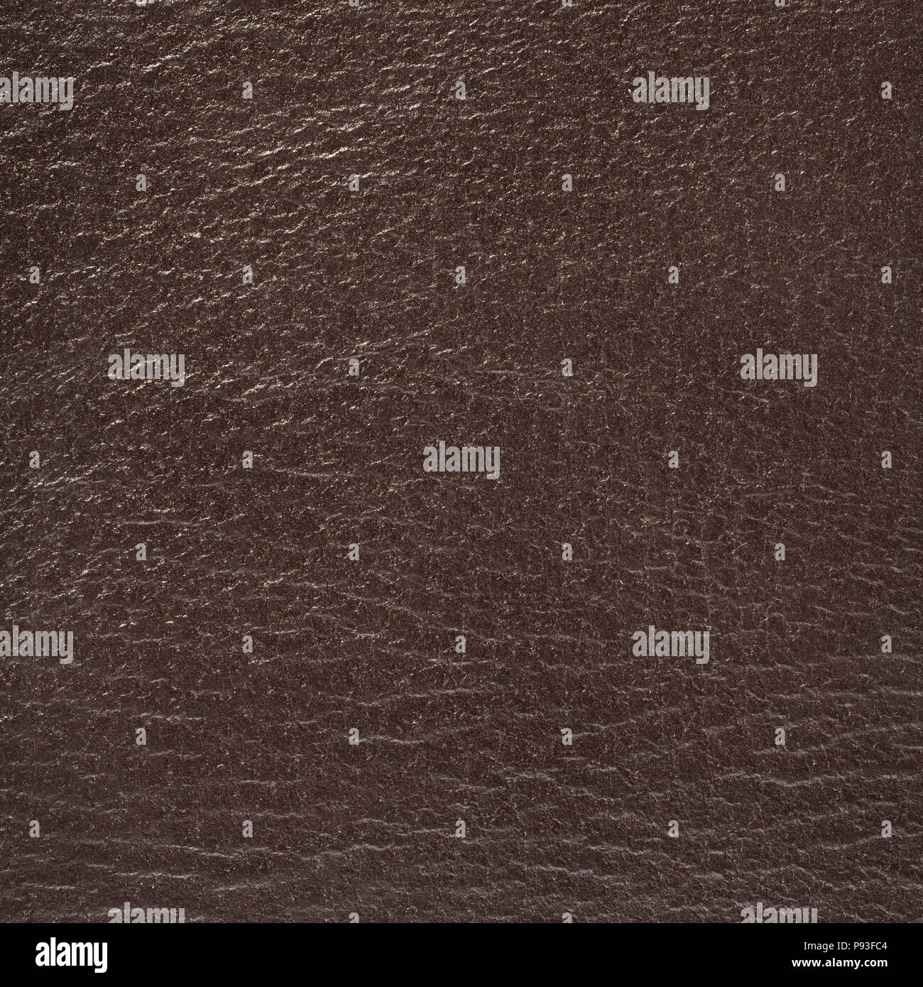 Brown leather texture. Square, close up Stock Photo