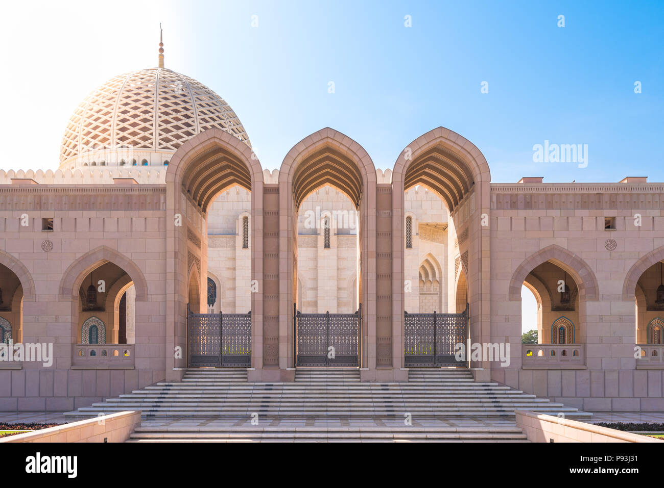 Sultan Qaboos Mosque in Muscat, Oman Stock Photo