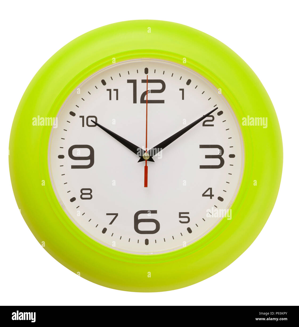 Wall clock isolated on white background. Include clipping path. Stock Photo