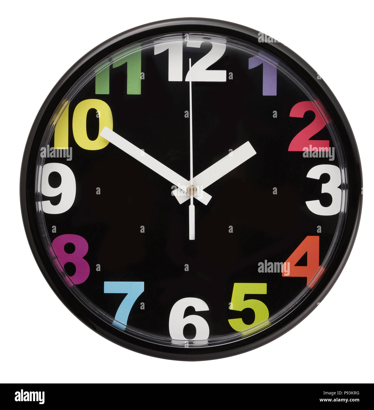 Wall clock isolated on white background. Include clipping path. Stock Photo