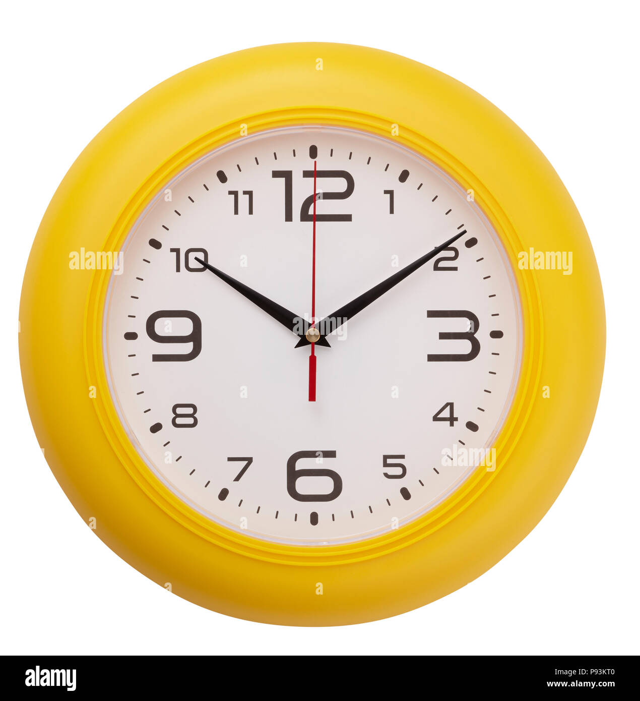 Wall clock isolated on white background. Include clipping path. Stock Photo