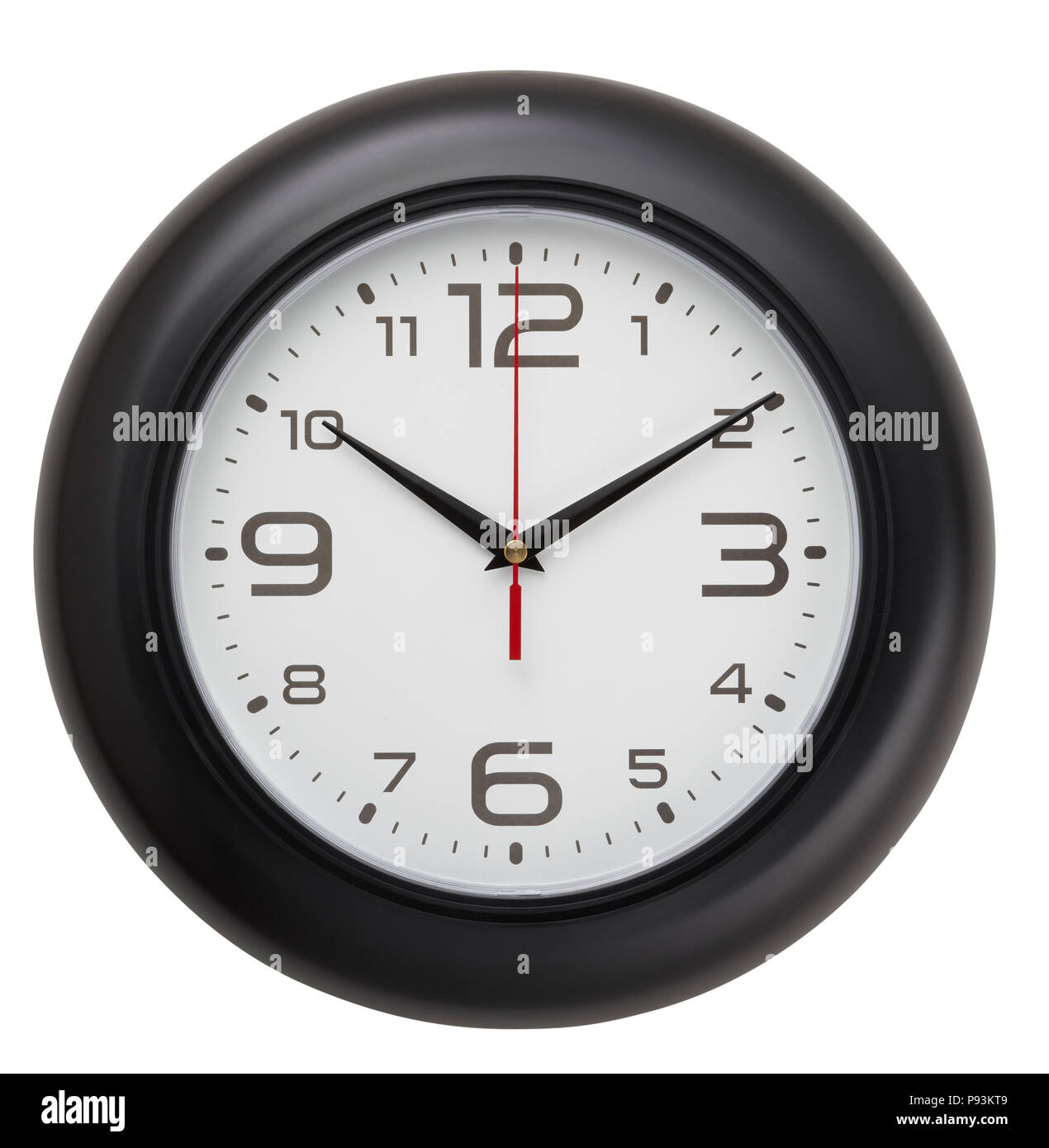 Wall clock isolated on white background. Include clipping path. Stock Photo