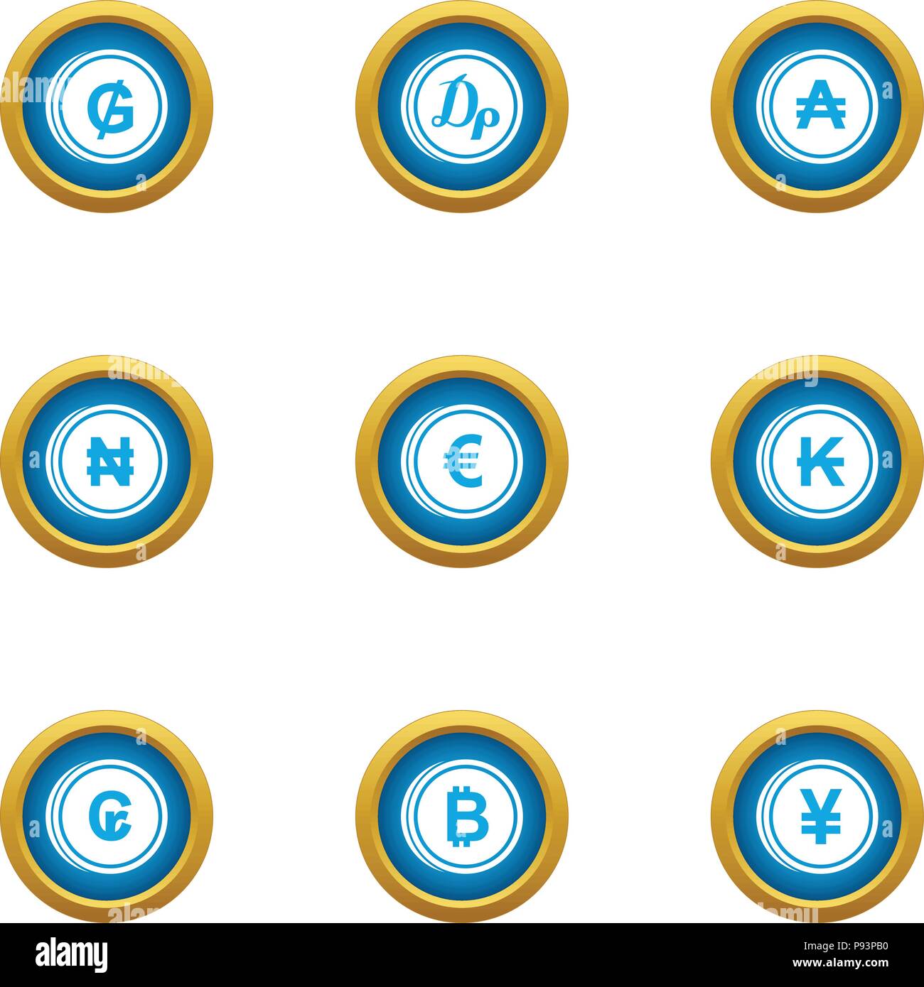 Money collapse icons set, flat style Stock Vector Image & Art - Alamy