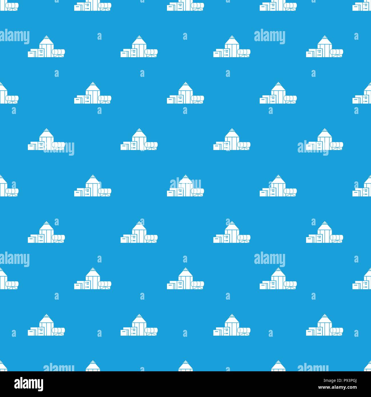 Chemical hangar pattern vector seamless blue Stock Vector