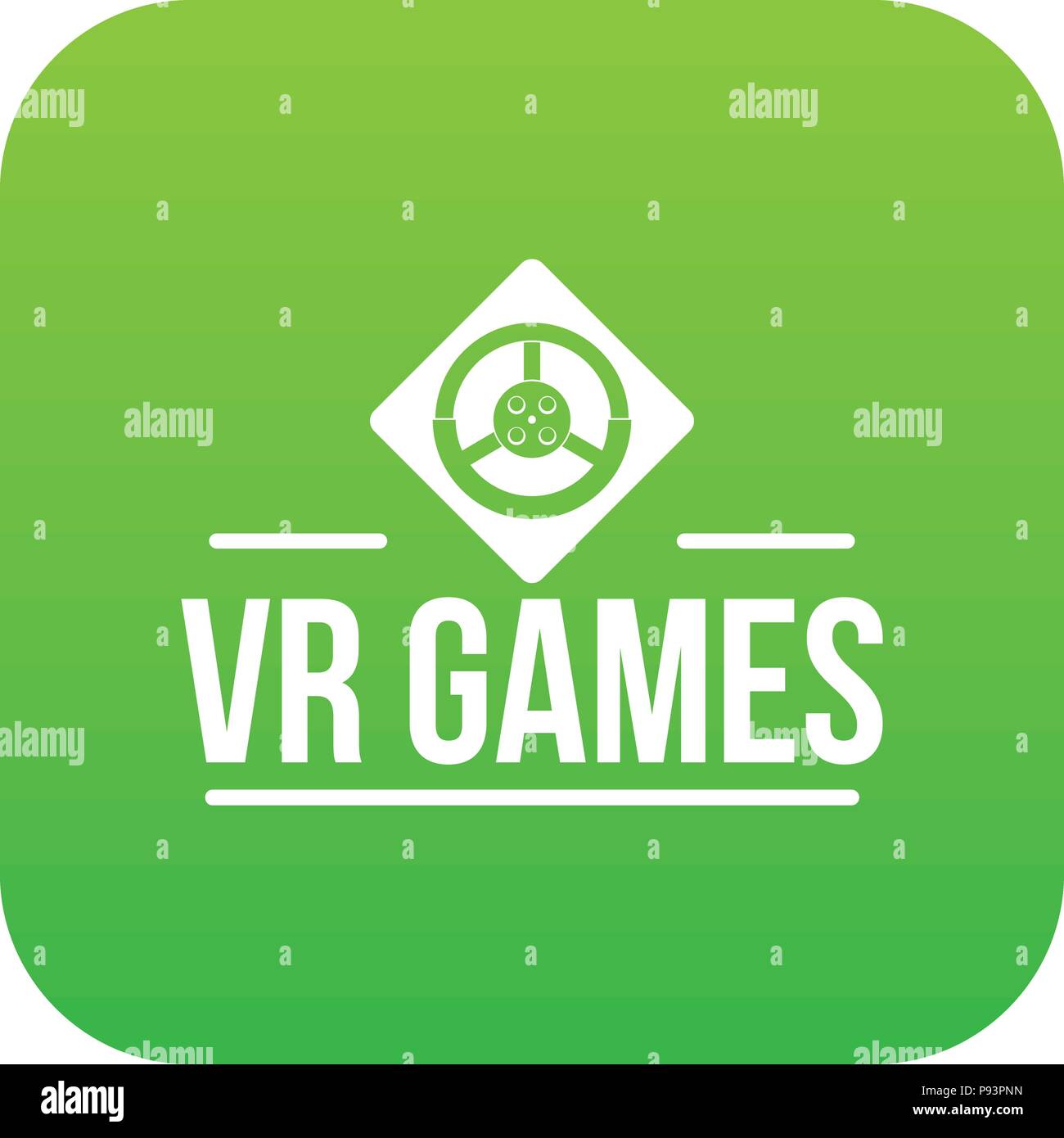 Vr game icon green vector Stock Vector Image & Art - Alamy