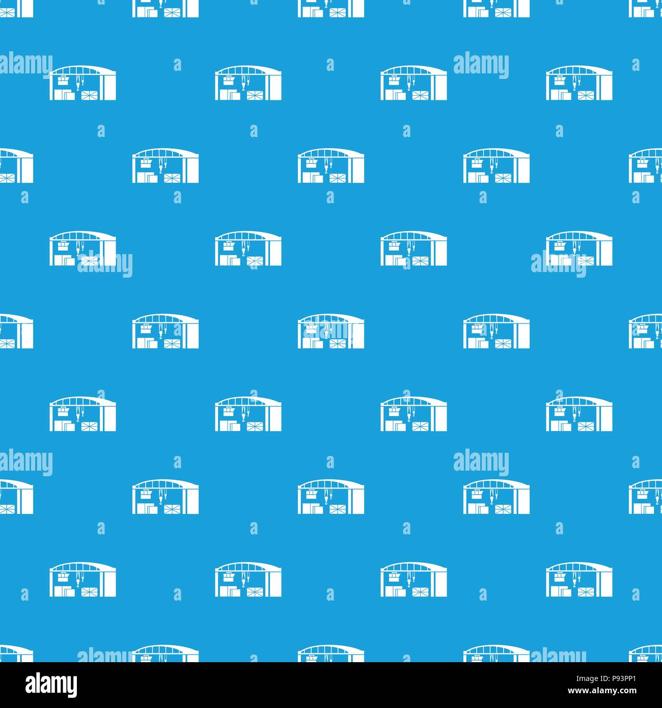 Warehouse for loading pattern vector seamless blue Stock Vector