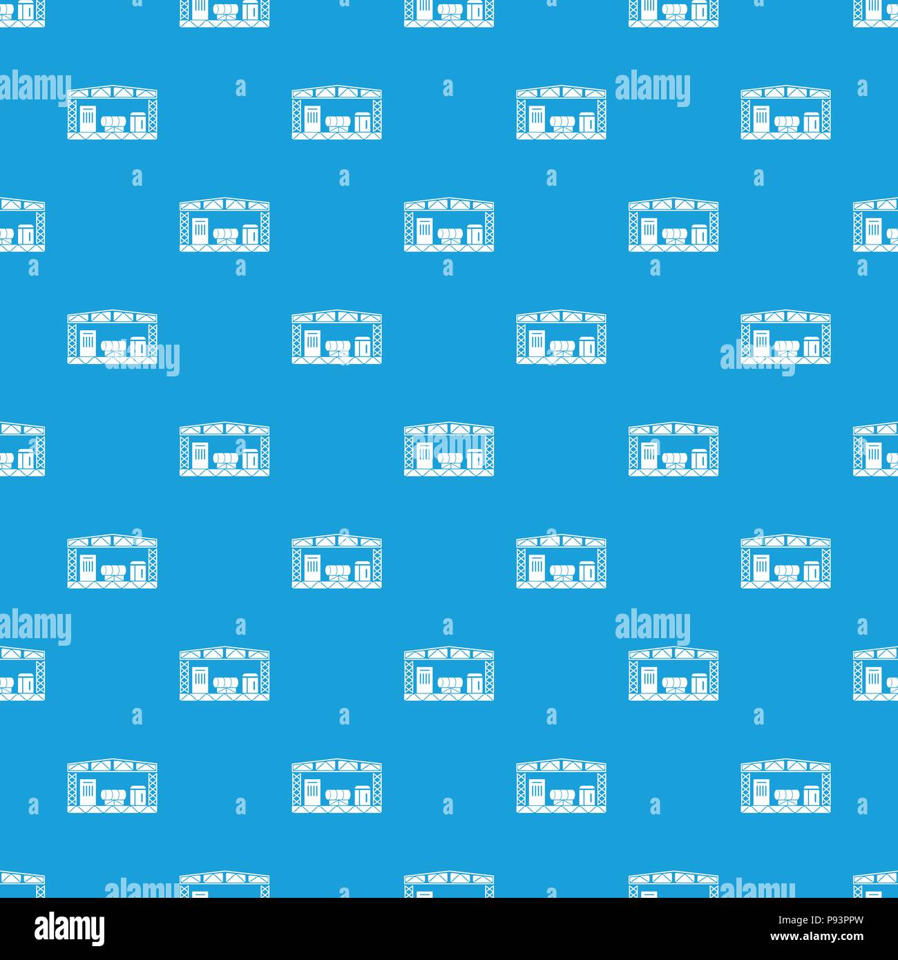 Warehouse storage equipment pattern vector seamless blue Stock Vector