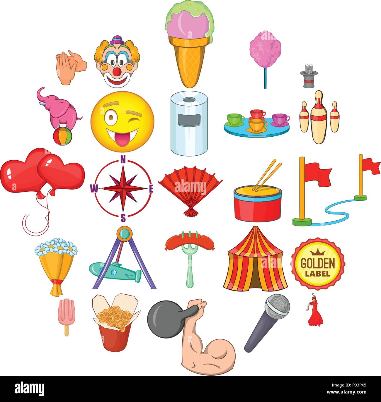 Air balloon icons set, cartoon style Stock Vector Image & Art - Alamy