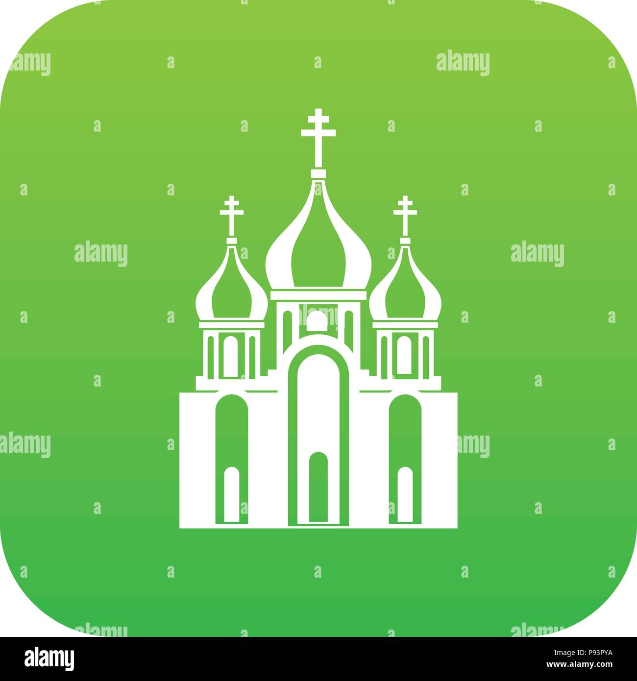 Church building icon digital green Stock Vector Image & Art - Alamy