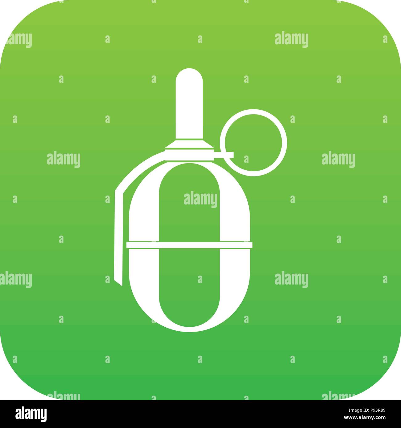 Hand paintball grenade icon digital green Stock Vector