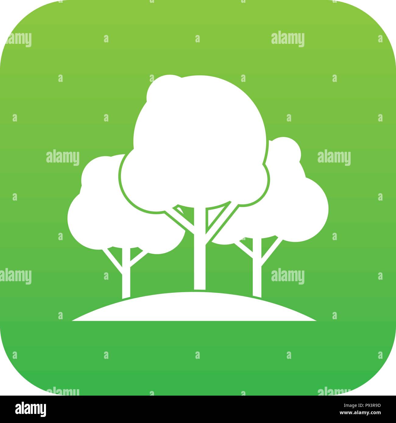 Fresh green grass bush trees flora Stock Vector Images - Alamy