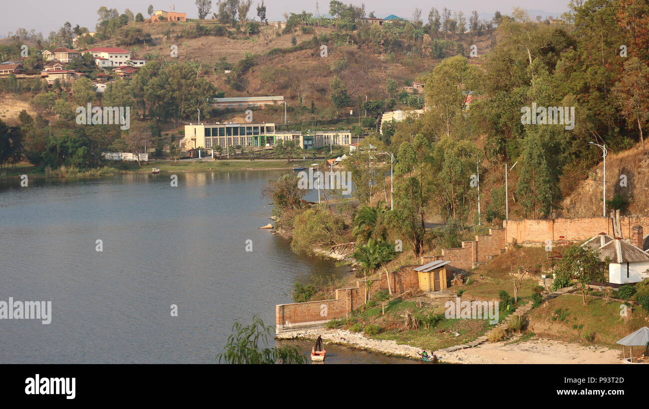 A view of Kibuye and lake Kivu, Rwanda, Africa Stock Photo Alamy