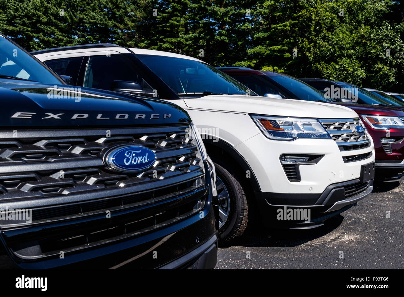 Indianapolis Circa July 2018 Local Ford Car and Truck Dealership
