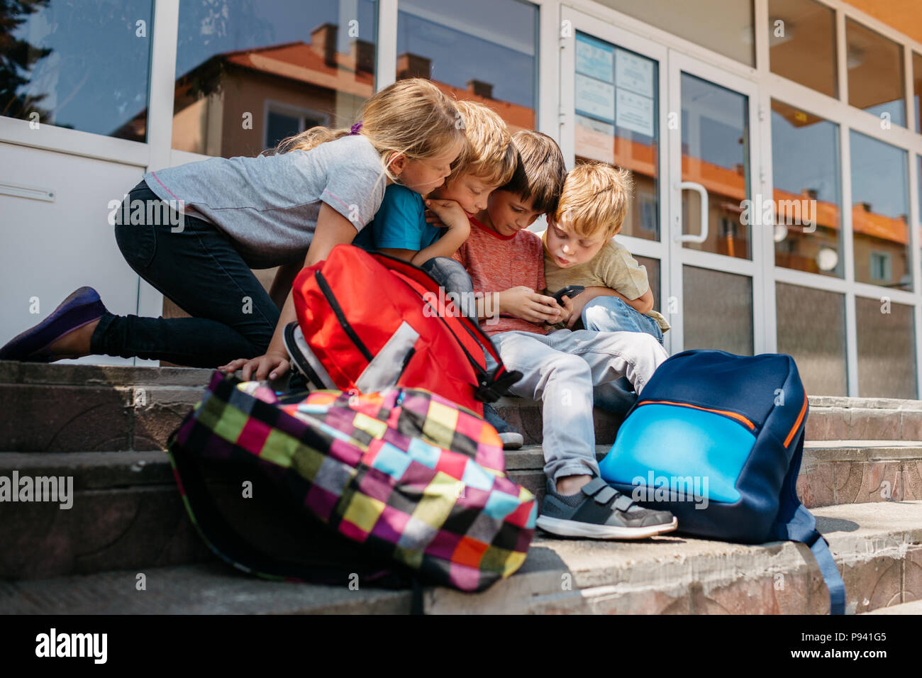 Children playing games school hi-res stock photography and images - Alamy