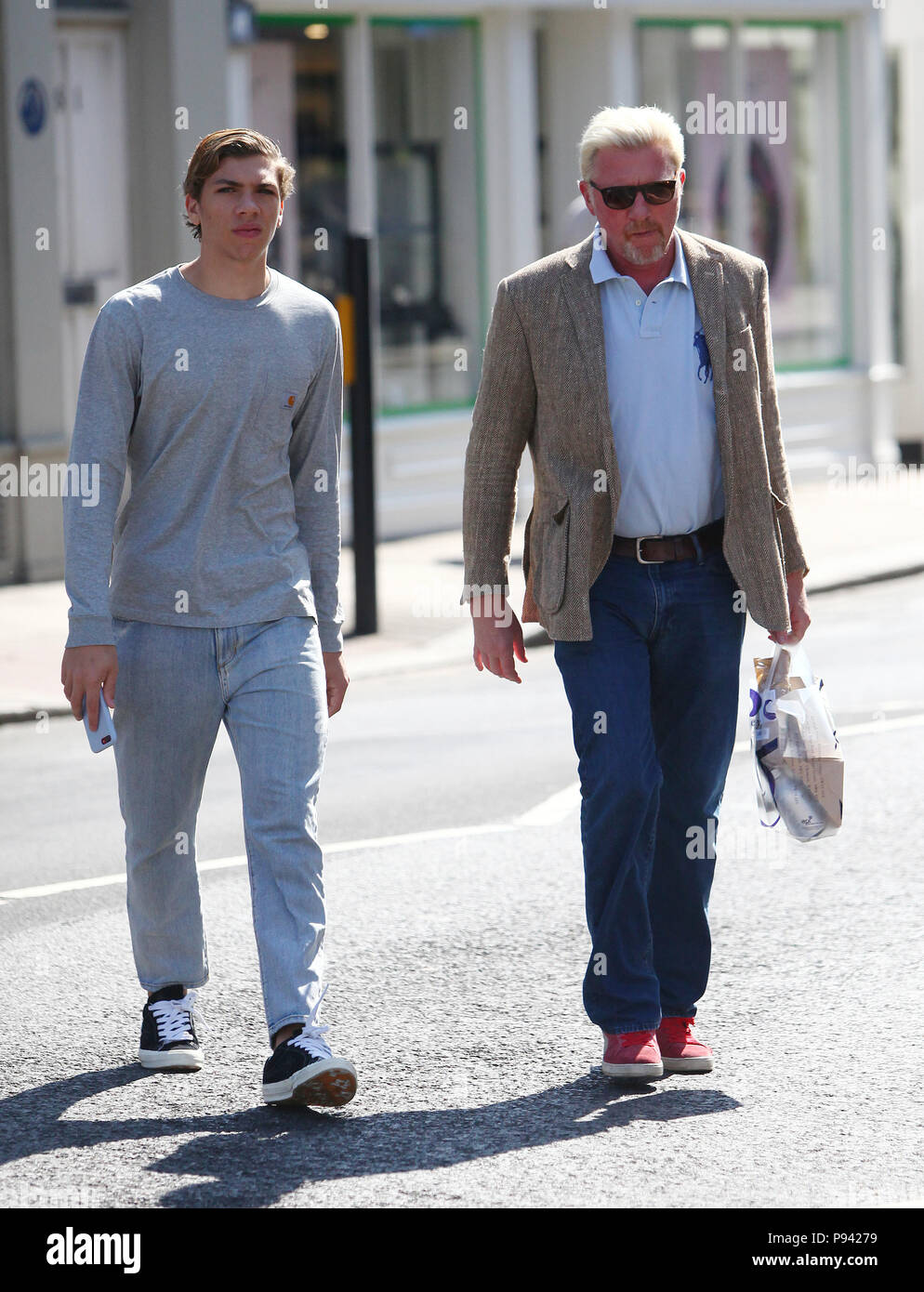 Boris Becker and his son Elias visit the University of Roehampton ...
