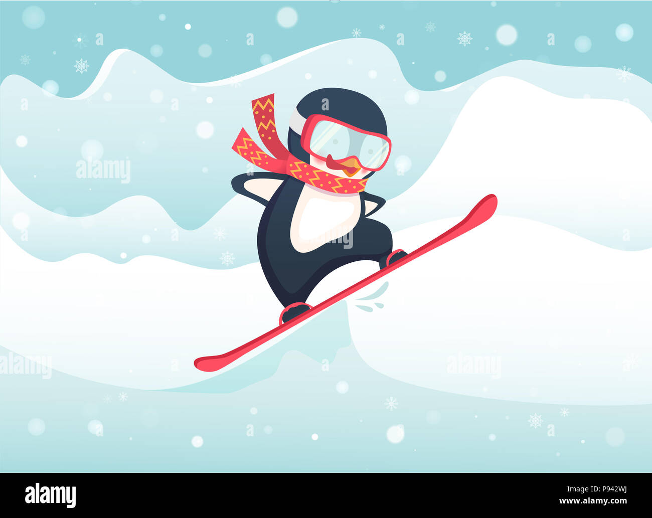 Cartoon snowboarder hi-res stock photography and images - Alamy