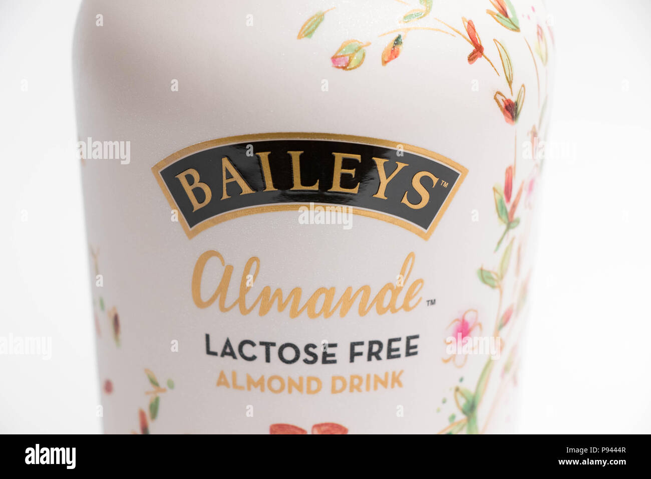 Baileys Almond drink lactose free liquor Stock Photo Alamy