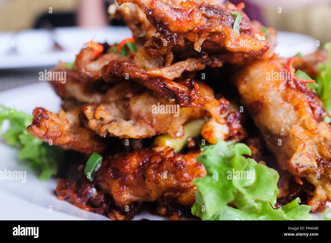 Spicy soft shell Crab in chilli gravy Stock Photo - Alamy