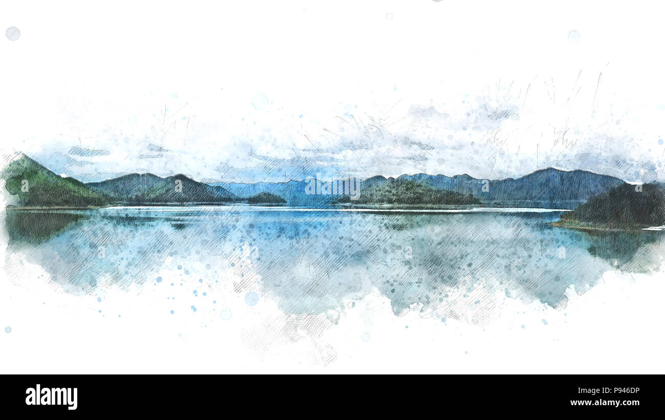 Abstract river painting deals