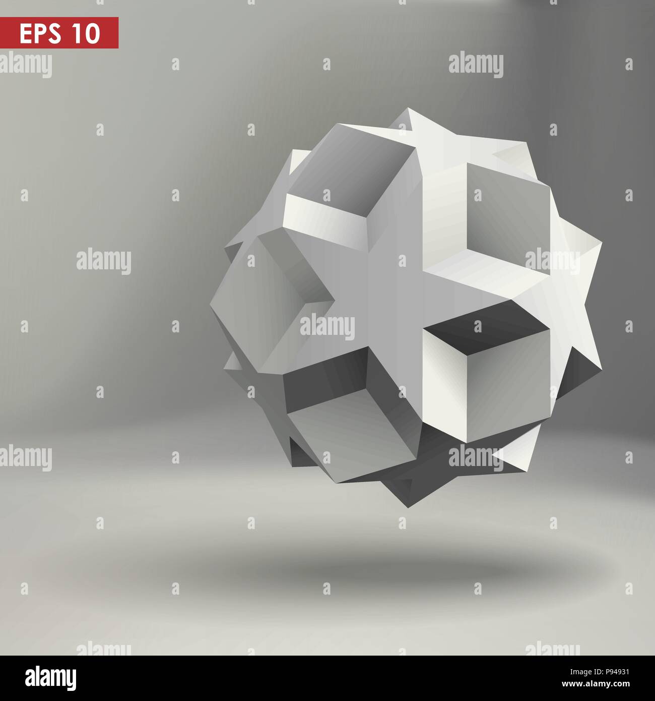3d geometric shape vector illustration Stock Vector Image & Art Alamy