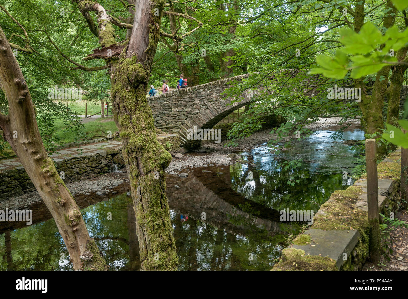 River Rothery Lake District. The Miller Bridge over the river Rothay at Ambleside ...