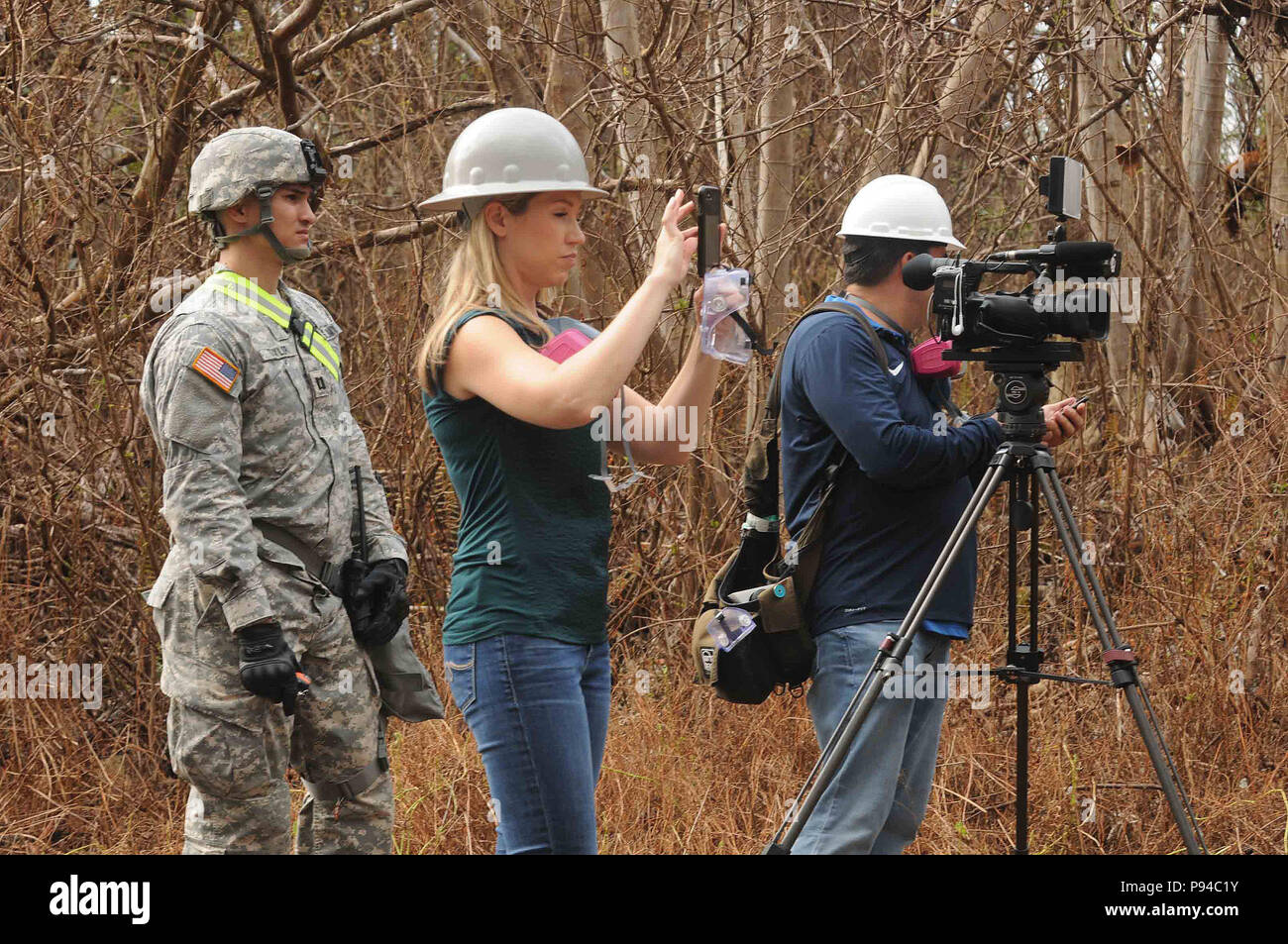 Capt. Darren Taylor, Task Force Hawaii Public Affairs Officer, conducts ...