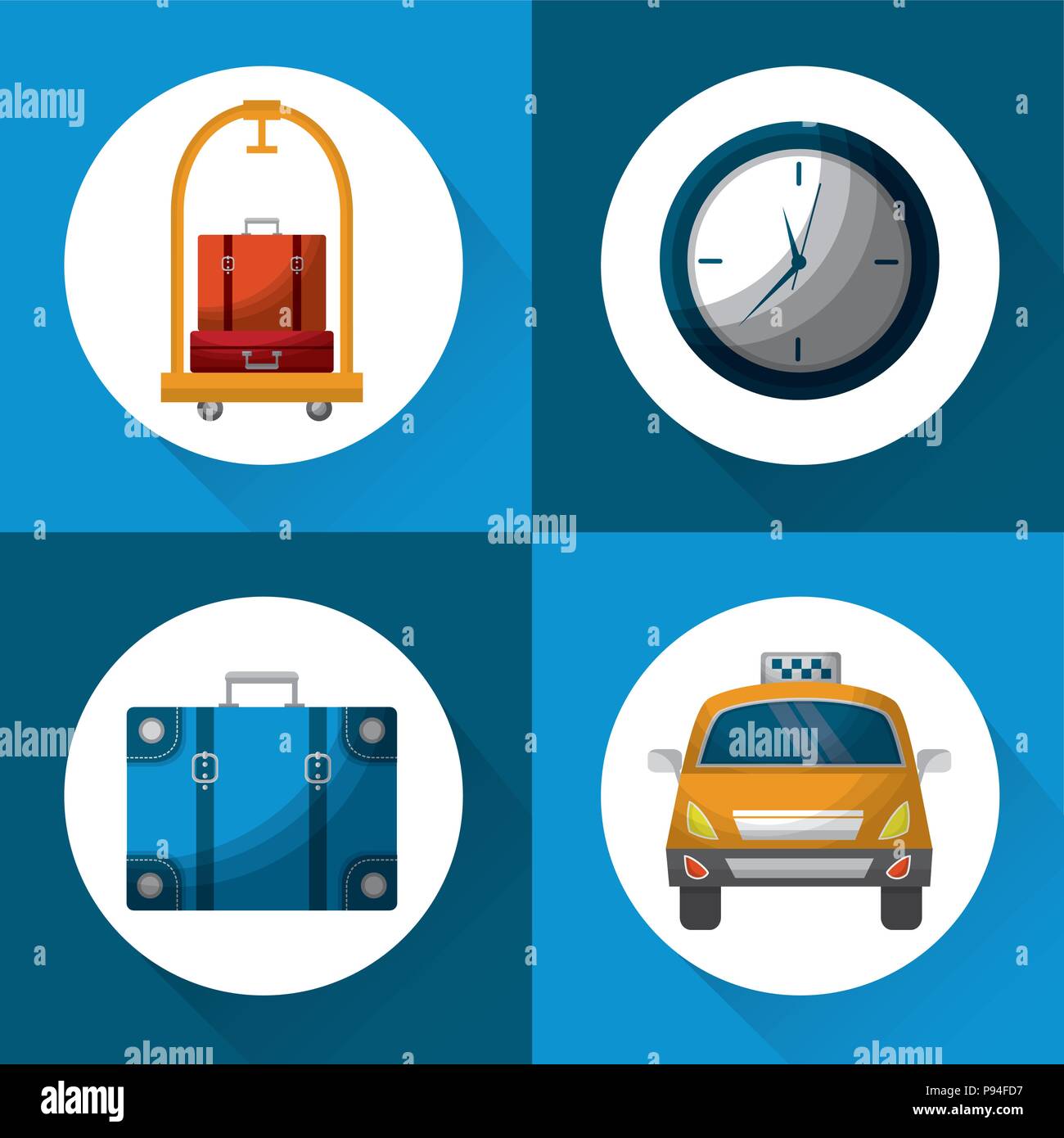 hotel service travel set icons vector illustration Stock Vector Image ...