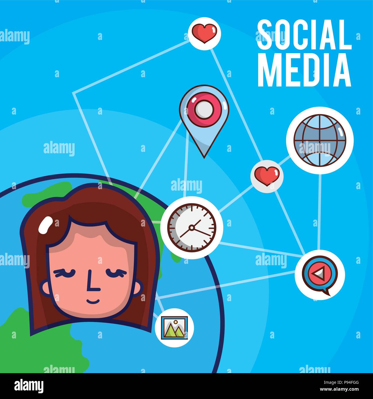 Young and social media Stock Vector Image & Art Alamy
