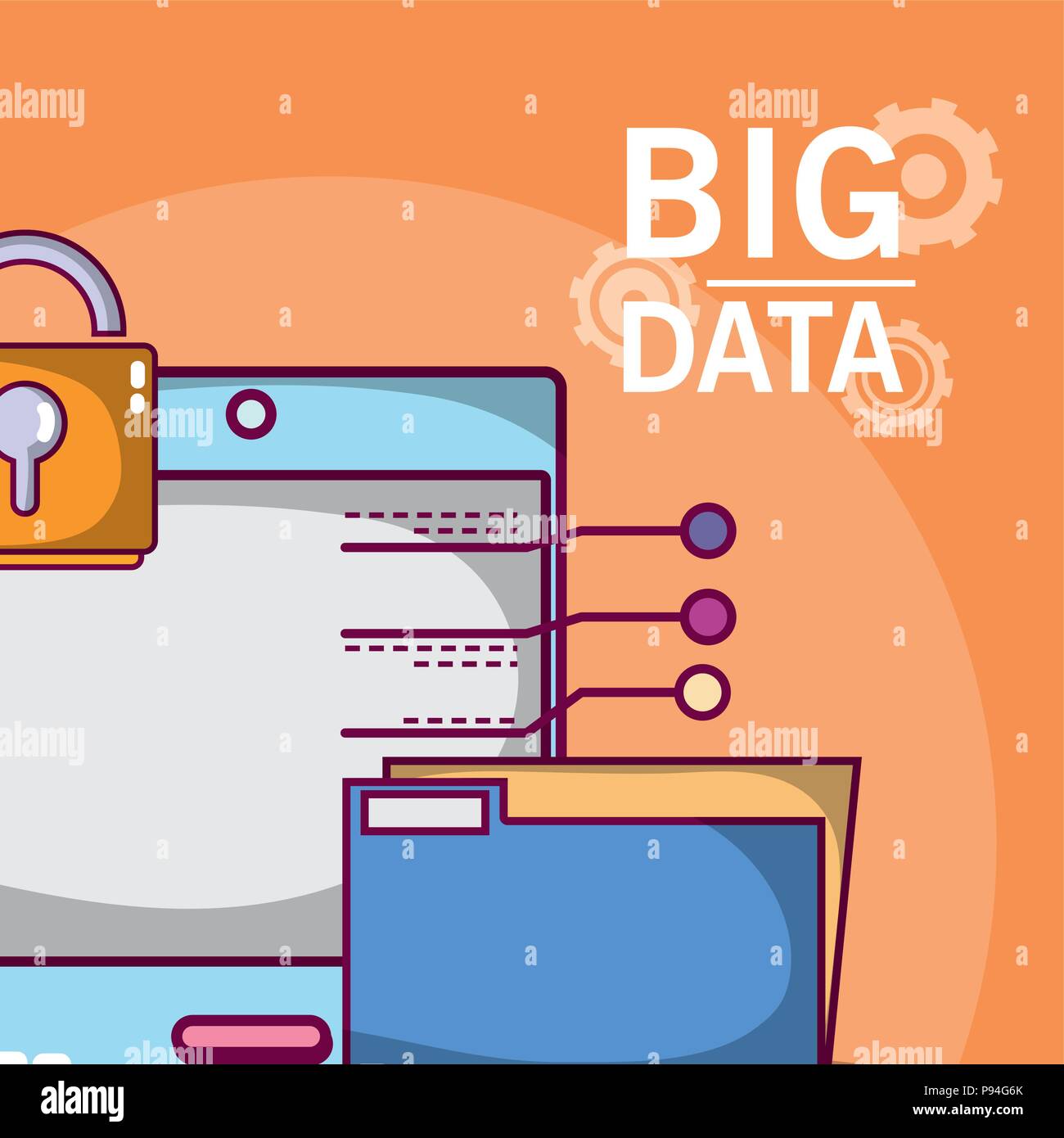 Big data technology concept Stock Vector Image & Art - Alamy