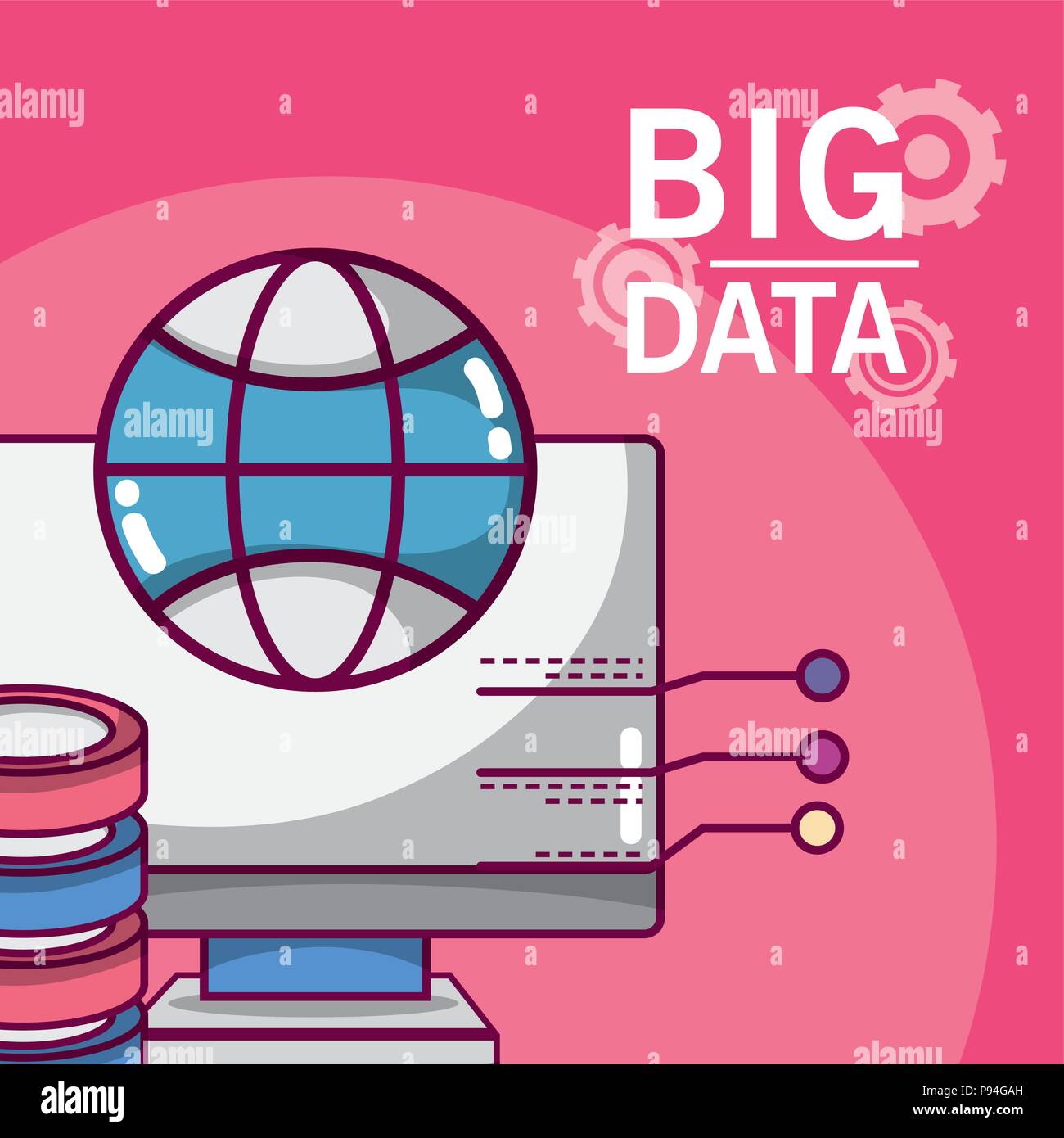 Big data technology concept Stock Vector Image & Art - Alamy