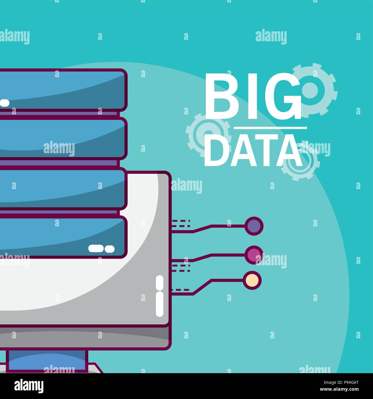 Big data technology concept Stock Vector Image & Art - Alamy
