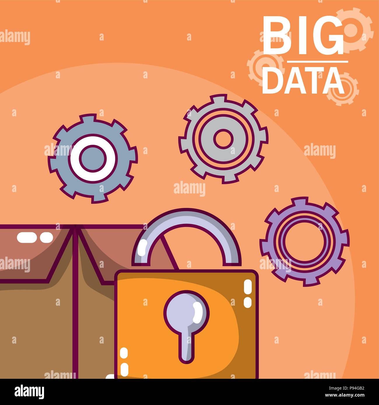 Big data technology concept Stock Vector Image & Art - Alamy