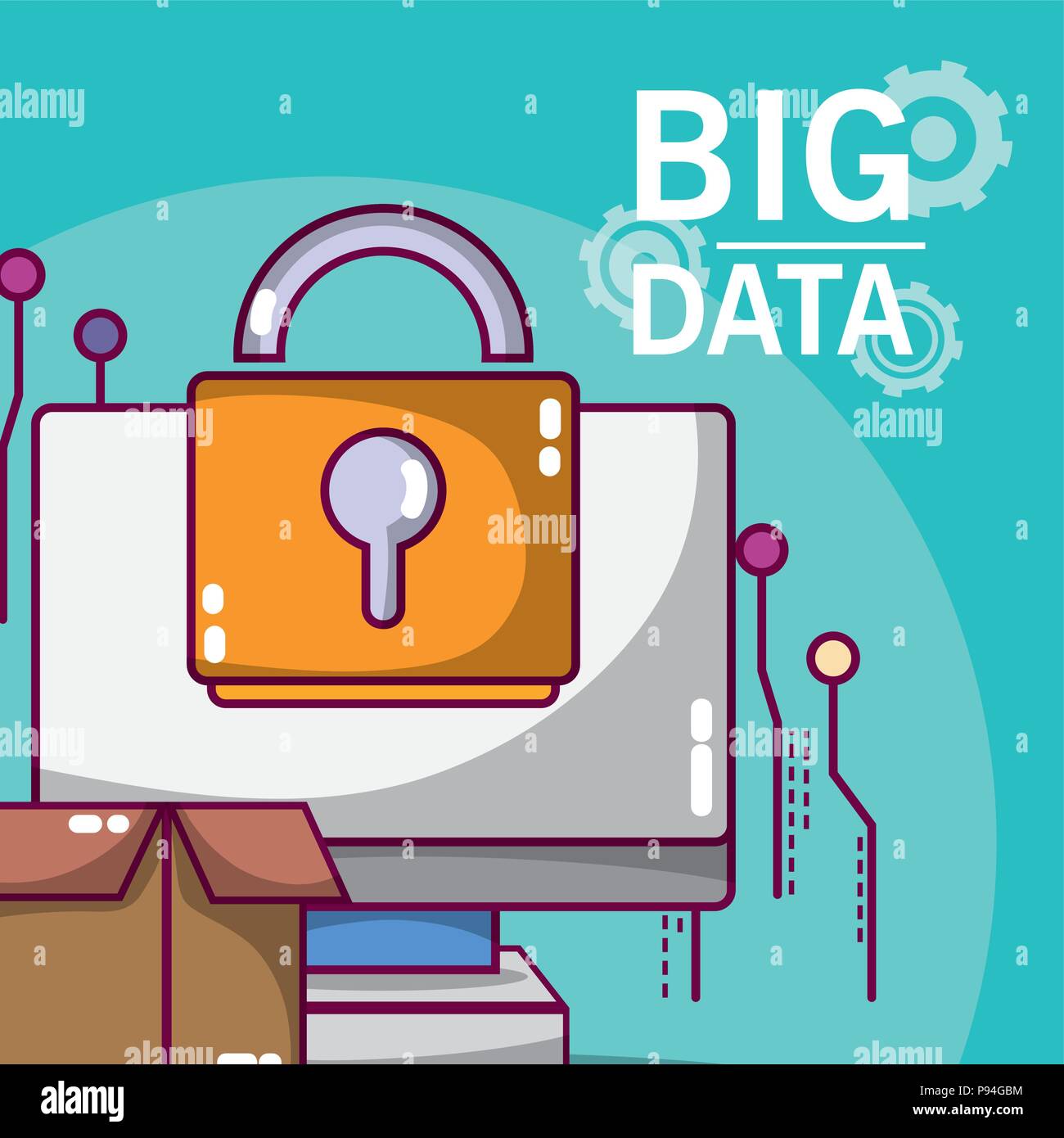 Big data technology concept Stock Vector Image & Art - Alamy