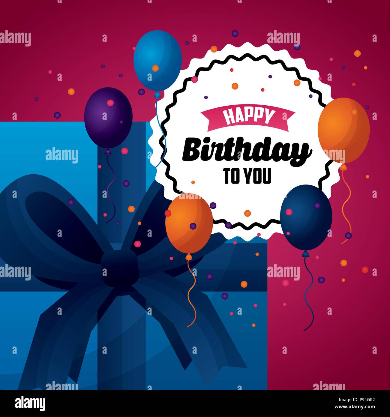 Happy Birthday ribbon vector Stock Vector Image & Art - Alamy